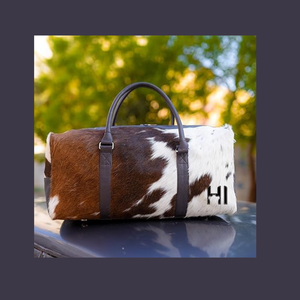 กระเป๋าเดินทางหนังวัวแท้แบบมีขน กระเป๋าเดินทางสุดสัปดาห์ กระเป๋าถือเดินทาง กระเป๋าเดินทาง - Product Image 4