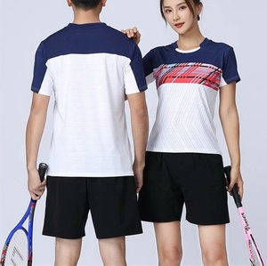 ชุดเทนนิสสำหรับทุกเพศเสื้อเจอร์ซีย์แขนสั้นดีไซน์ใหม่ล่าสุดพิมพ์โลโก้แบบระเหิดสำหรับเด็กผู้หญิงชุดทีมเทนนิส - Product Image 1