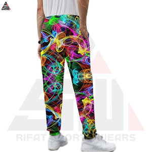 Pantalones de sublimación casuales personalizados de alta calidad para hombres 100% algodón lona transpirable lavado cordón Logo pantalones de invierno - Product Image 2