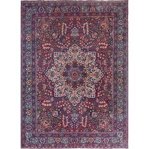 Alfombras de Lana Anudadas a Mano Aalam Blue Pae-5747 para el Hogar - Patrones Rectangulares de Medallón para Pasillo 9x12 para Sala de Estar y Dormitorio, Alfombras Jaipur US - Product Image 1