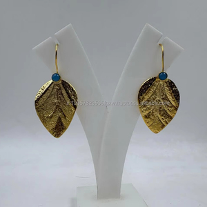 Boucles d'oreilles luxueuses en argent sterling 925 plaqué or bijoux de haute qualité pour les mariages, les fêtes et les cadeaux au meilleur prix - Product Image 1