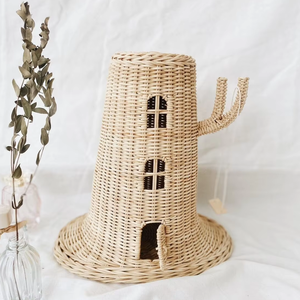 Casa de árbol natural tejida a mano al mejor precio, perfecta para su pequeña habitación de decoración y juegos - Product Image 1