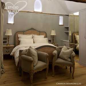 เตียงหวายพร้อมโครงเตียงไม้สักแท้สไตล์ฝรั่งเศส  ตกแต่งด้วยหวายธรรมชาติและไม้ธรรมชาติ - Product Image 6