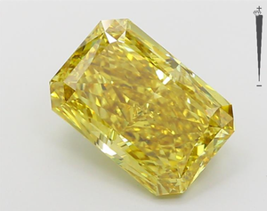 Aniva 4.08CT IGI ได้รับการรับรอง HPHT ห้องปฏิบัติการสีแฟนซีสดใสเพชรทรงสี่เหลี่ยมสีเหลืองสดใสได้รับการรับรอง - Product Image 1