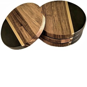 Ensemble d'ustensiles de cuisine de 6 sous-verres en bois pour le thé, le café, la Table, le dessous de verre décoratif - Product Image 4