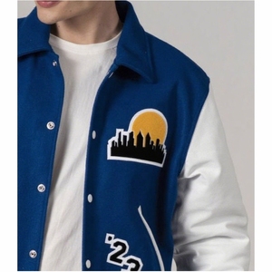 Chaqueta de Béisbol Universitaria para Hombre, Chaqueta de Cuero Informal para Hombre, Logotipo Personalizado, Diseñador, Venta al por Mayor, Chaquetas Lisas para Hombre de Talla Grande - Product Image 5