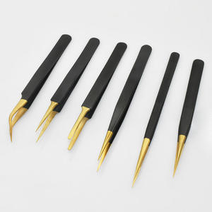 Pinces à épiler en acier inoxydable Applicateur de pinces à faux cils avec logo personnalisé Bande de cils en vrac - Product Image 2