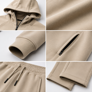 Conjunto Deportivo Personalizado para Hombre con Sudadera con Cremallera Completa, Pantalones Deportivos de Poliéster Premium, Ropa Deportiva para Gimnasio y Running, OEM, ODM, Marca Privada - Product Image 6