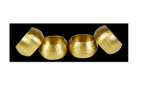 100% ที่ใส่แหวนผ้าเช็ดปากทำจากทองเหลืองงานดีไซน์ดอกไม้ขัดเงาสำหรับบรรจุแบบกำหนดเอง - Product Image 3