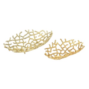 Bol de corail au design moderne de vente chaude avec bol de service de vaisselle en métal massif de qualité standard pour les bols de décoration de la maison - Product Image 1