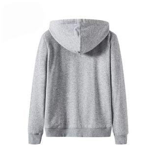 Sweat à capuche zippé pour hommes Automne Hiver Style Sportswear pour l'hiver Couleur unie 100% coton avec cordon de serrage Sweat à capuche zippé pour hommes - Product Image 2