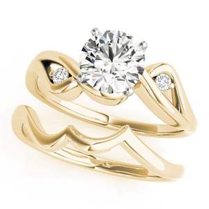 Anillo de Compromiso Minimalista con Moissanita de Corte Redondo y Engaste de Oro Rosa para Mujer - Product Image 3