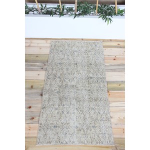 Tapis de 2,6 x 4,9 pieds, petit tapis vintage, tapis beige, tapis floral - Product Image 1