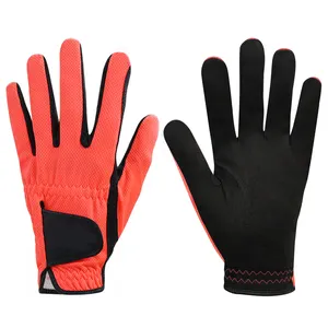 高品质皮革材料，耐用性和性能触摸屏手套定制颜色标志高尔夫手套，抓地力强