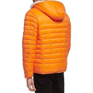 Veste d'hiver matelassée pour homme, coupe ample, épaules dénudées, décontractée, en toile, coupe-vent, chaude, légère, en duvet - Product Image 5