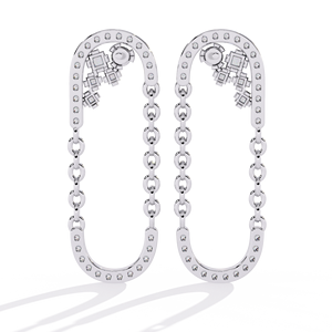 Boucles d'oreilles pour femmes en diamant de laboratoire époustouflantes, or 14K 18K, bijoux de luxe vintage certifiés IGI, élégance subtile, audacieuse - Product Image 5