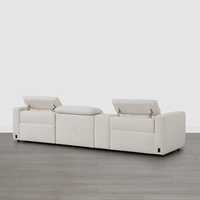 Canapé inclinable moderne de luxe Canapé sectionnel Mobilier de salon en tissu personnalisable avec cadre en métal