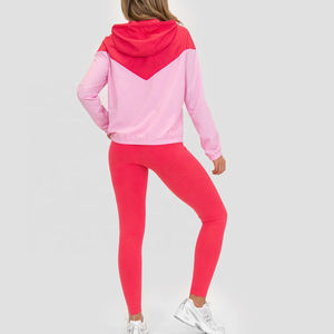 Conjunto de Chaqueta Cortavientos Acolchada de Nailon para Mujer, Talla Grande, con Bloques de Color Personalizados, para Invierno, Precio al por Mayor, Diseño Personalizado OEM - Product Image 4