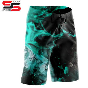 Nueva venta al por mayor verano liso secado rápido hombres tronco pantalones cortos Trackshorts Swimpant impresión natación tabla playa corto para hombres - Product Image 6
