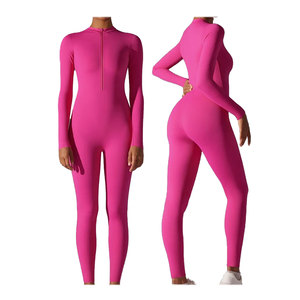 Mono Deportivo para Mujer 2025, Traje de una Pieza, Ropa de Gimnasio Personalizada, Diseño sin Espalda, Transpirable, Informal, Bordado Sólido, para Entrenamiento - Product Image 4