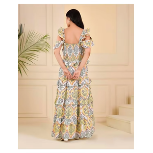 Camisa de manga de burbuja con hombros descubiertos de estilo múltiple con tela totalmente transpirable para uso en clima cálido de La India - Product Image 2