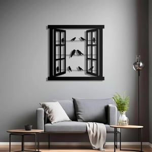 Décoration murale en métal de luxe Sculpture en fer artisanale unique Tenture murale pour salon chambre bureau - Product Image 4