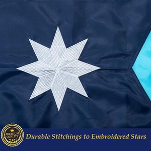 TOPFLAGS 4x6 New Minnesota <b>Flag</b> Outdoor Heavy Duty Embroidered for State <b>Flags</b> with 2 Brass Grommets Cotton and Silk Material - Product Image 6