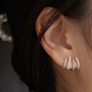 Fancy Climber Style Stud Pendiente 10K Oro sólido Garra Ajuste Laboratorio Diamante Minimalista Declaración Stud Pendiente Regalo de aniversario - Product Image 3