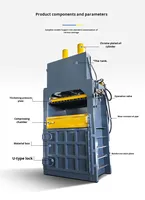 Presse à balles verticale hydraulique pour canettes en aluminium, machine de recyclage pour canettes de boissons, compacteur de métaux de rebut