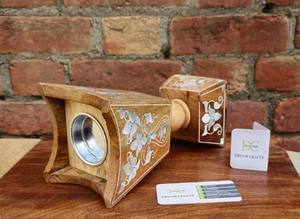 Quemador de Incienso de Madera Árabe Religioso Hecho a Mano Único, Diseño con Incrustaciones de Madreperla, Bakhoor Madhkan, Estilo de Medio Oriente, para Toda Temporada - Product Image 6