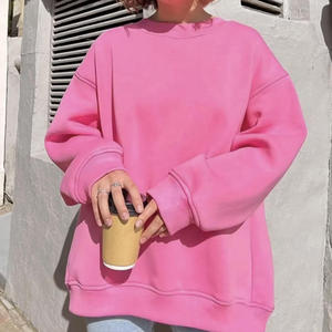 Sudadera de Mujer de Talla Grande, Estilo Holgado, con Cierre de Cremallera de un Cuarto, Hombros Caídos, Bordada en Felpa de Algodón de Alta Calidad Personalizada - Product Image 2