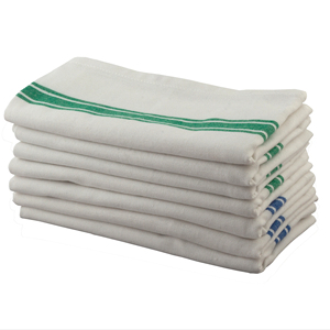 Paños de limpieza de cocina de algodón reciclado con patrón de rayas cuadradas tejidas Toallas de cocina de uso doméstico - Product Image 1