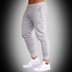 Gym fitness pantalons et pantalons de sport décontractés empilés pour hommes pantalons de jogging avec poches latérales - Product Image 4