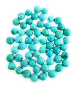 Turquoise d'Arizona naturelle, cabochon rond, cabochon de turquoise d'Arizona, pierre précieuse en vrac, dos plat pour la fabrication de bijoux - Product Image 2