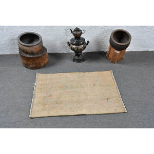 Alfombra turca Vintage de 2x3 pies, hecha a mano, área grande, respaldo de látex de seda de bambú, Patchwork rectangular para pasillo, habitación, alfombra - Product Image 3