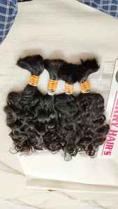 100% Virgen Remy crudo brasileño donante único doble trama cutícula alineada 12 pulgadas Paquete de cabello templo extensiones de cabello humano bajo - Product Image 3