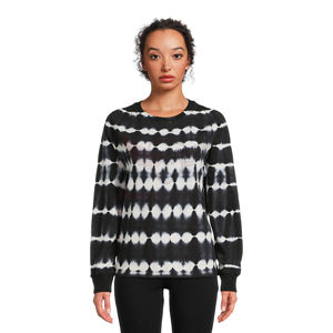 Sudadera con capucha informal para mujer 100% algodón francés Terry Cloth Tie Dye estampado de talla grande sudadera para invierno - Product Image 2