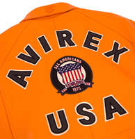 2025 unisexe recadrée Avirex Bomber veste personnalisée en cuir de vachette véritable vol américain rose toile authentique Avirex Design