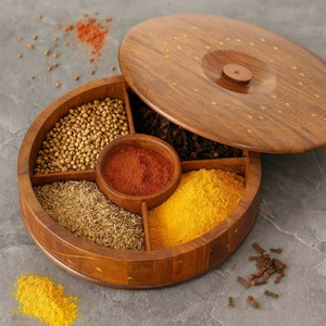 Caja de especias de madera con tapa, frasco de madera - Product Image 2