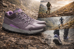 נעלי טקטיות חומות מעור, בגזרה בינונית, לטיולים, מדבר, בטיחות, שחורות, להליכה, להרים, עם מגן פלדה באצבעות, קלות משקל, לסתיו וחורף - Product Image 2