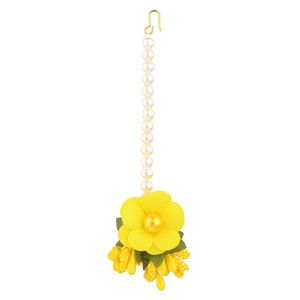 ชุดเครื่องประดับเจ้าสาวผลิตจากลูกปัดไข่มุกสีเหลือง - Product Image 6