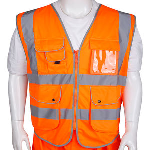 Venta caliente Chaleco de construcción Chaqueta de noche de seguridad reflectante de seguridad con logotipo personalizado Ciclismo Correr Trabajo Chaleco resistente - Product Image 4