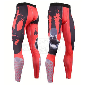 Mallas profesionales hechas en fábrica personalizadas para hombre, pantalones de entrenamiento de cuerpo elástico de cintura alta con diseño de sublimación impreso - Product Image 4