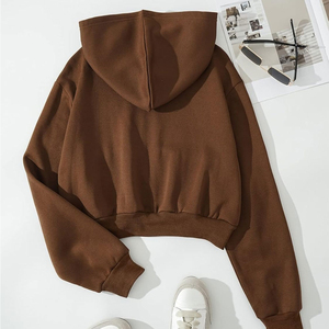 Sudadera Corta con Capucha para Mujer, Informal, Ligera, Moderna, de Manga Larga, Suave, Cómoda y Elegante, Ropa de Calle - Product Image 6