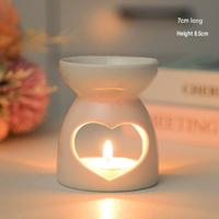 Nouveau Brûleur de Cire en Céramique Style Transfrontalier, Chauffe-Bougie Chalet, Brûleur d'Huile, Lampe Aromatique, Décoration Parfumée pour la Maison et la Chambre, Cadeau