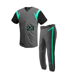 Uniforme de baseball pour adultes, ensemble complet de pantalons et de maillots 100% Polyester, respirant, vente en gros, uniforme de Softball pour femmes - Product Image 1