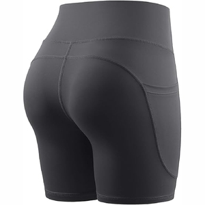 Best selling Women Yoga Shorts OEM <b>leggings</b>, Seamless, High Waist shorts <b>with</b> <b>pockets</b> - Product Image 5