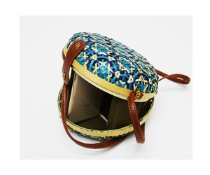 Mini sac avec anse en bambou-sac rond en bambou - Product Image 5