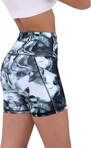 Pantalones cortos de motorista con control de barriga para mujer con bolsillos, pantalones cortos de Yoga para entrenamiento de cintura alta, ropa de yoga sin costuras para entrenamiento deportivo personalizado para gimnasio - Product Image 3