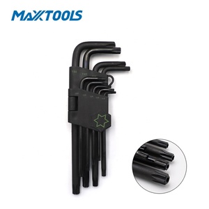 Juego de Llaves Allen Plegables de Grado Industrial Resistente, 9 Piezas, Métricas, CRV, Color Negro y Plateado, Herramienta Portátil Tipo T para Bicicleta - Product Image 3